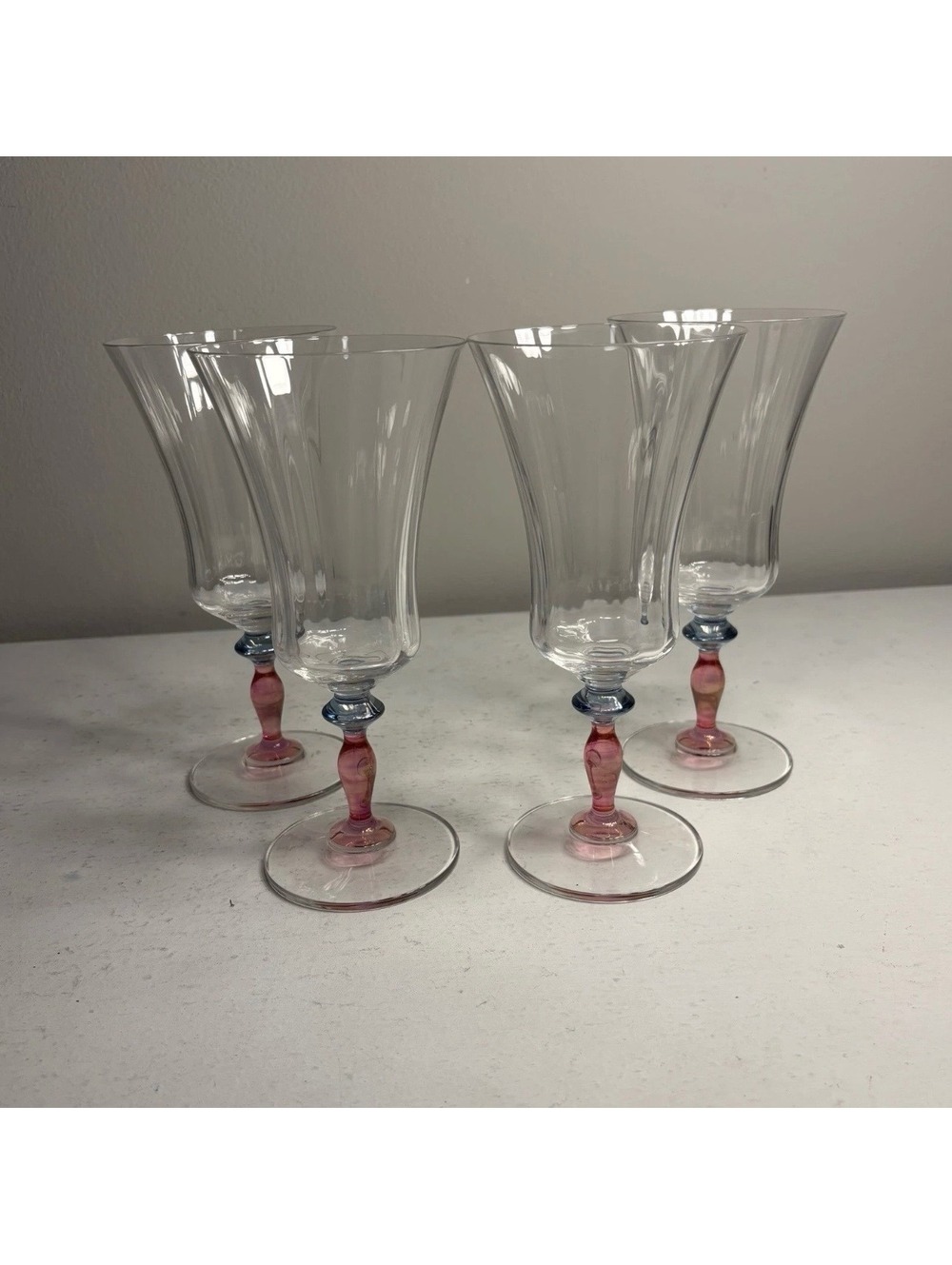 Mikasa Crystal Jamestown Ruby Iced Tea Glasses set of 4
